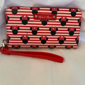 Disney Minnie Mouse Zip-Around Wallet/Wristlet ~ NEW